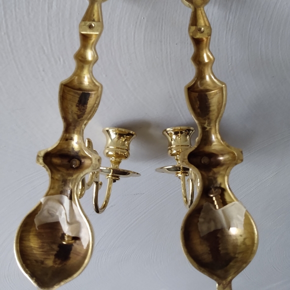 Baldwin Brass polished wall candleholders - Picture 9 of 16